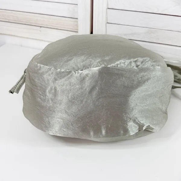 Lily Y2K Satin Studded Drawstring Hobo Pouch Bag‎ Sage Green Silver Gold - Image 8