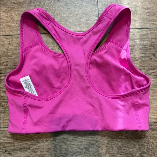 Nike Women's Vibrant Pink Sports Bra - Image 2