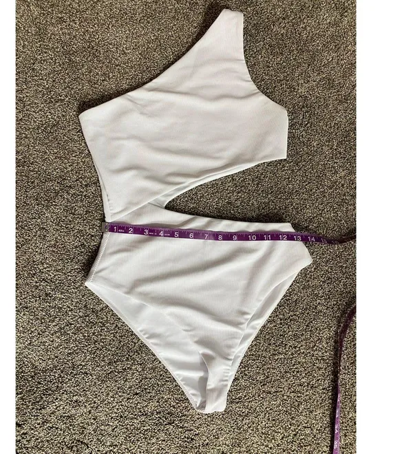 Beach Riot One-Shoulder White Cutout One-Piece Swimsuit - Image 6