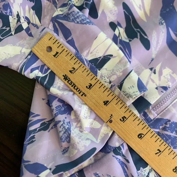 Columbia PFG Purple Leaf Print Fishing Shorts Coastal Womens Small Gorpcore - Image 9