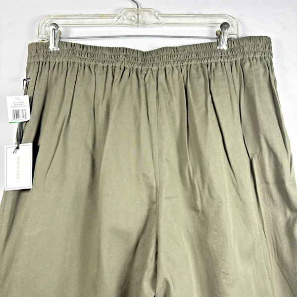 1.STATE‎ Womens Olive Tree Wide Leg Lace Up Front Pants Size L NWT 8199354 - Image 3