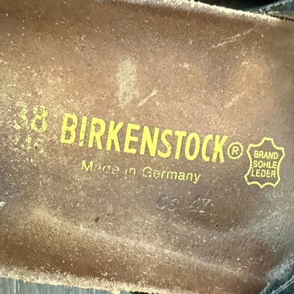 Birkenstock Madrid Black Patent Womens Sandals‎ Size 7.5 - Image 3