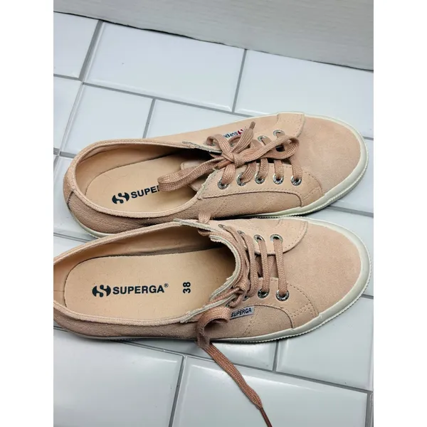 Superga 2750 Suede Sneakers Womens 7.5 Men's 6 Peach Pink Low Top S00FUW0 - Image 12