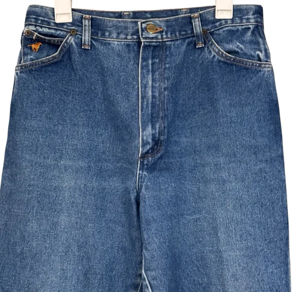 Vintage Wrangler Blue Jeans Straight Leg Size 16 Misses - Image 2