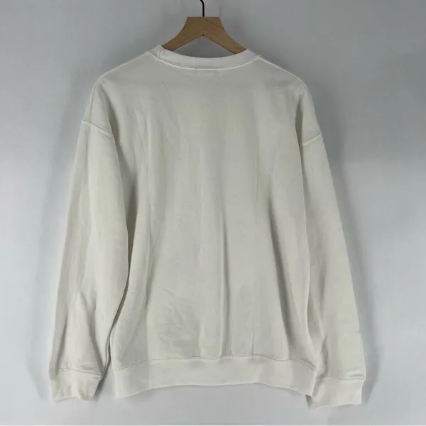 Boohoo White Grateful Sun‎ Sweatshirt Graphic 1992 Zodiac Crewneck M - Image 8