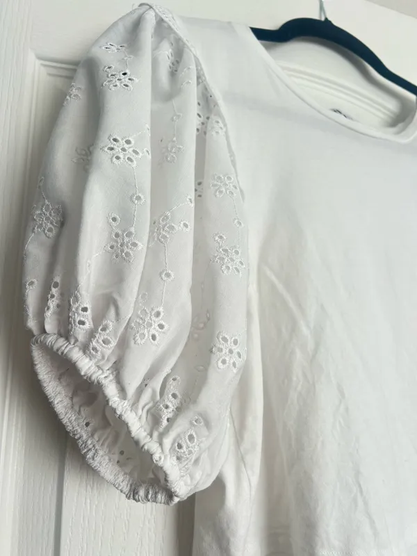 ZARA top with eyelet sleeves - Image 3