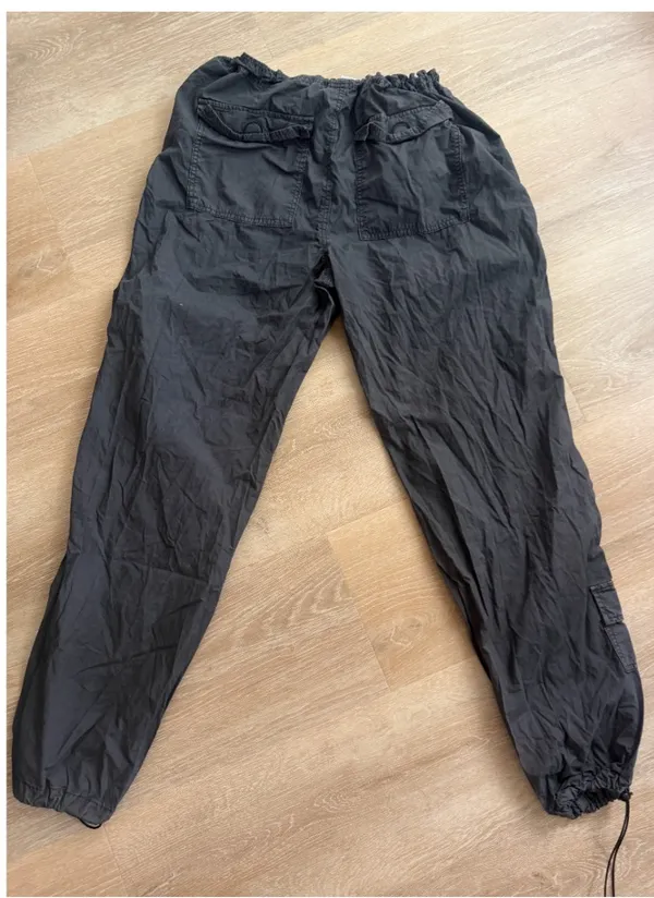 Garage Washed Black Cargo Parachute Joggers - Image 7