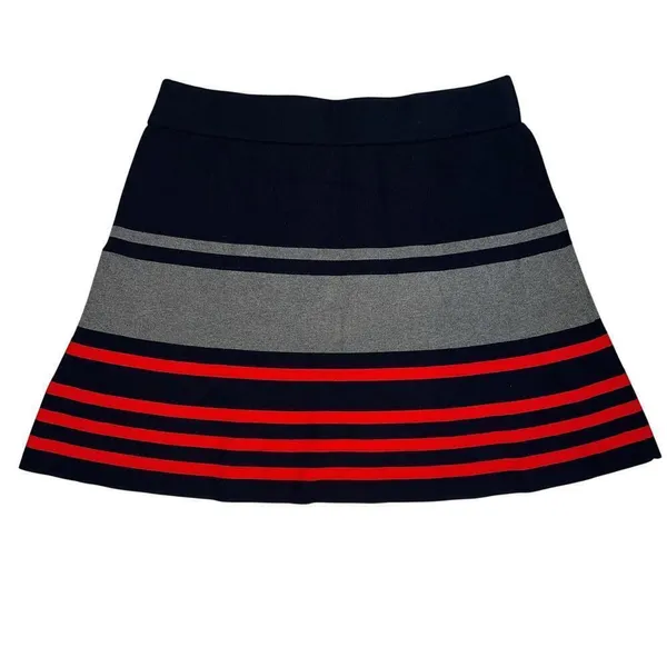 Ann Taylor LOFT Striped Sweater Skater A-Line Skirt NEW without tags Size L - Image 3