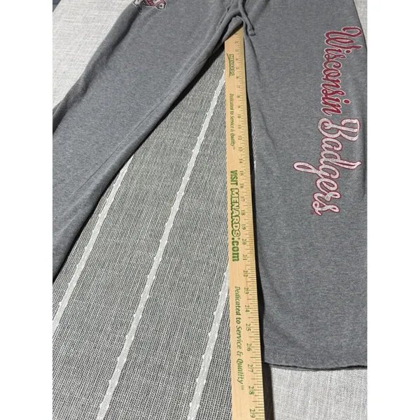 Colosseum Wisconsin Badgers Gray‎ Sweatpants Women Small Collegiate Loungewear - Image 2