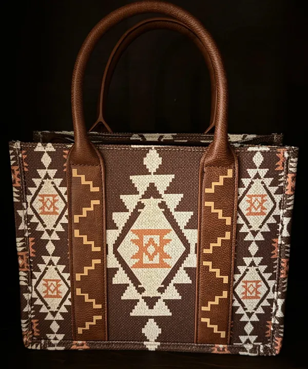 Southwestern Print Small Canvas Tote/Crossbody - Image 2