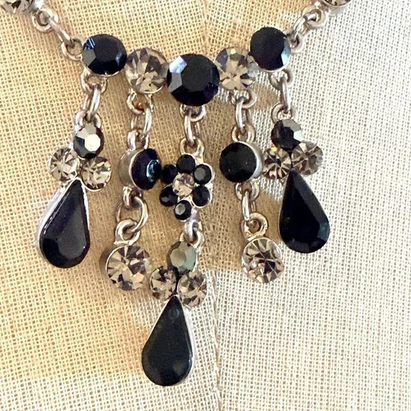 BLV Belle La Vie Black Crystal Chandelier Necklace - Image 2