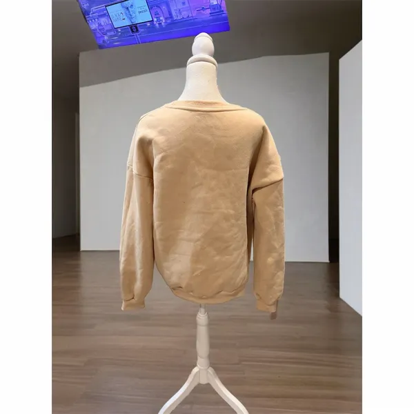 Handmade Be The Light Matthew 5:14 Sun & Waves Graphic Sweatshirt Womens M Beige - Image 3