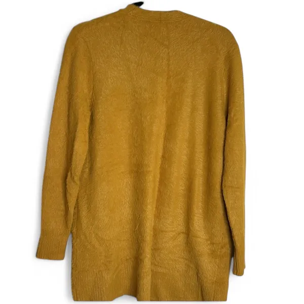 89th Madison Long Open Front Cardigan Sweater w front pockets Size L. Mustard - Image 3