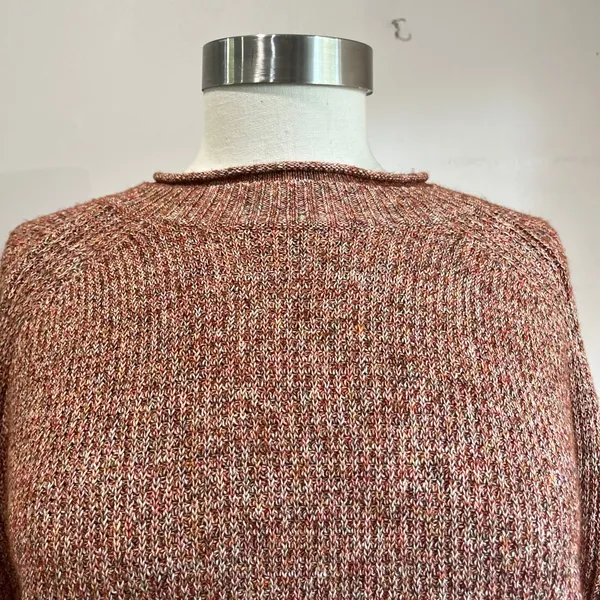 Ann‎ Taylor Loft Wool Blend Sweater Orange Brown Fall Pullover Size Medium - Image 7