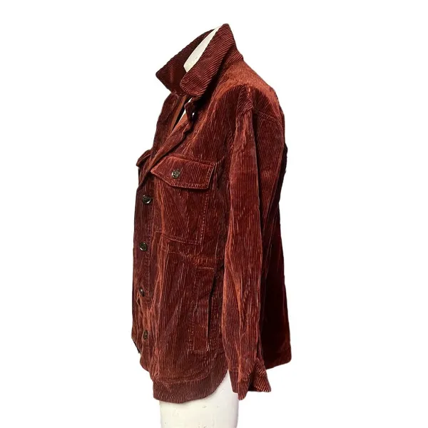 Madewell Women's Corduroy Shirt-Jacket XS Rustic Red Casual Button-Front - Image 4