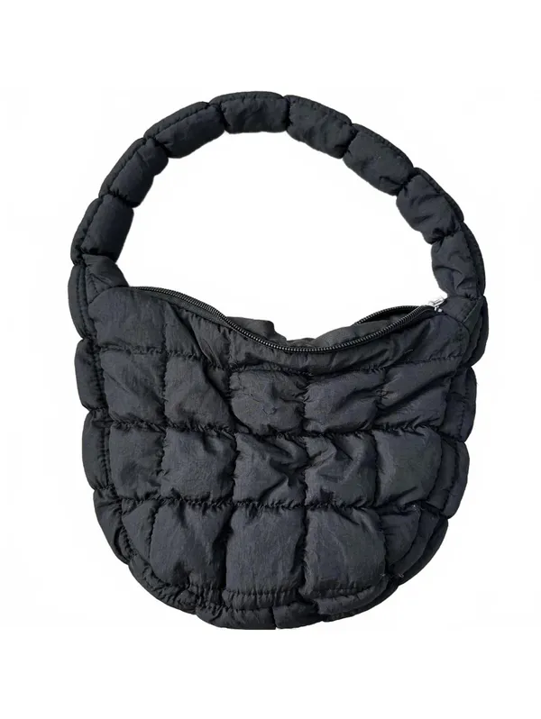 Black quilted shoulder bag - Image 2