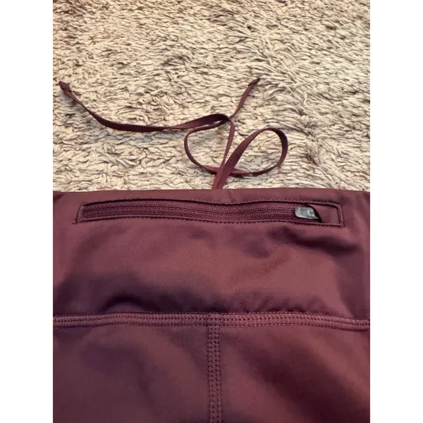 Nike Dri-FIT Burgundy Cropped‎ Running Leggings XS Athletic Workout Pants - Image 6