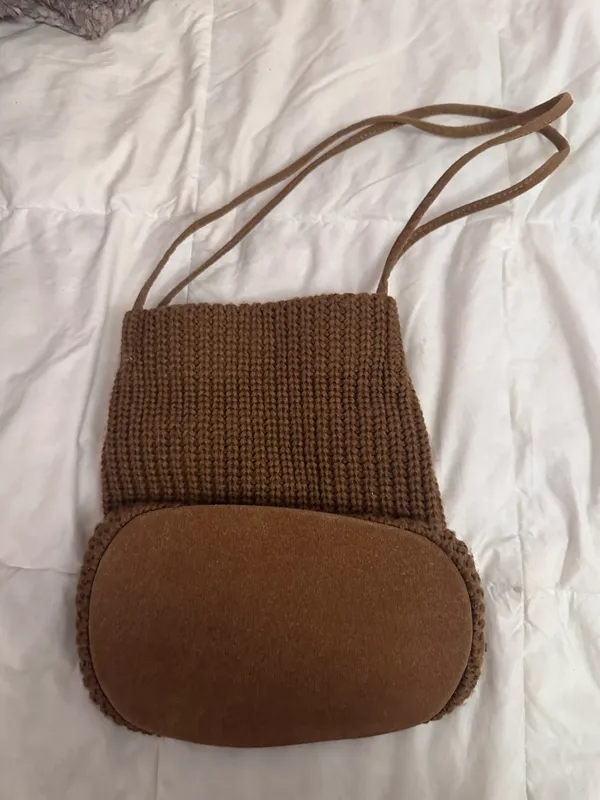 Brown crotchet boho purse - Image 4
