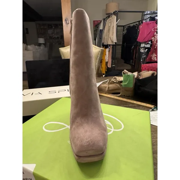 SAM EDELMAN JAYE Women's Suede Mid Calf Ankle Boots Cashmere Suede Size 8.5 - Image 5