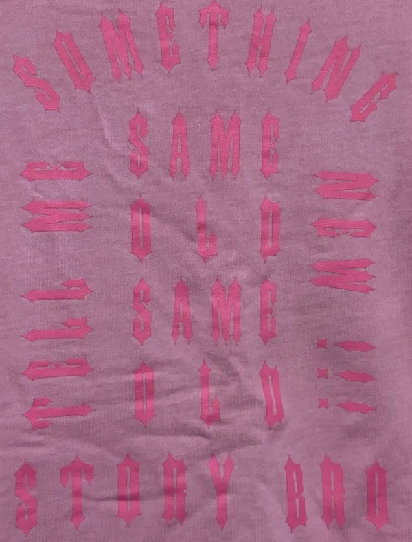 Divided Pink Puff Print Tell Me Something New Hoodie - Image 2