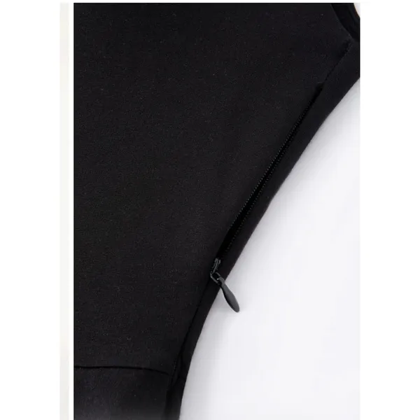 OGL Move Ponte Square Neck Midi Bra Dress with Pockets Black S - Image 4