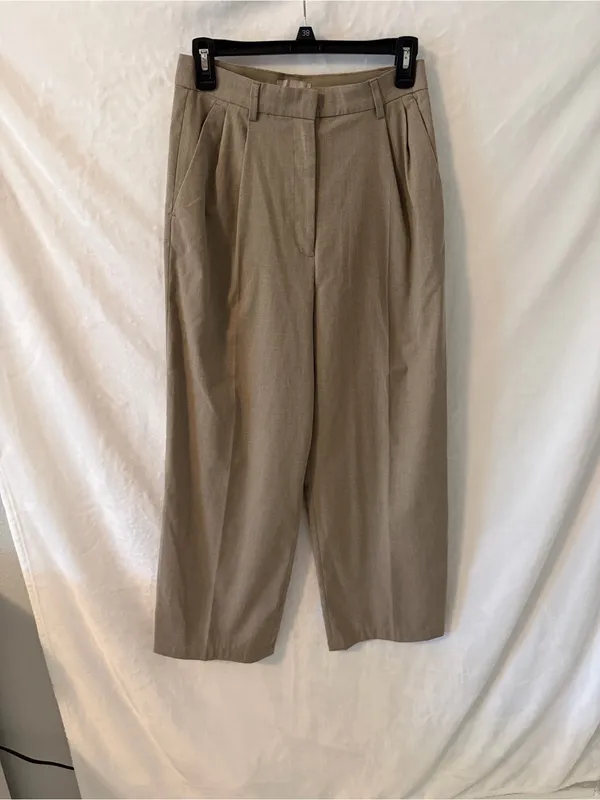 H&M Beige Wide-Leg Women's Pants - Image 2