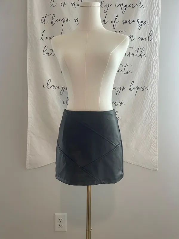Altar'd State Faux Leather Skirt Mini Size XS - Image 5