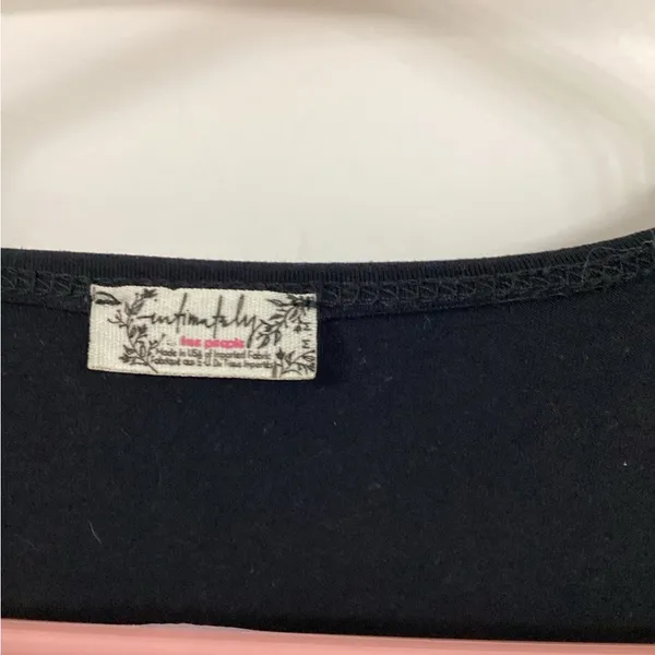 Free People Black Fitted Bodysuit Top - Image 2