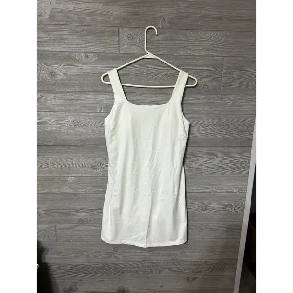 Calia Bodysuit Dress Mini Shift‎ White Sz XL Inspire Scoop Back Built In Pockets - Image 4