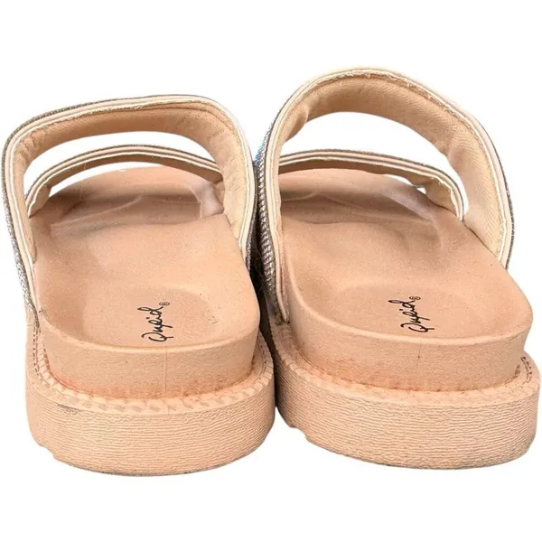 Womens Buckle Qupid Holographic Bling Chunky Slides Sandals - Sz 8 - Image 5