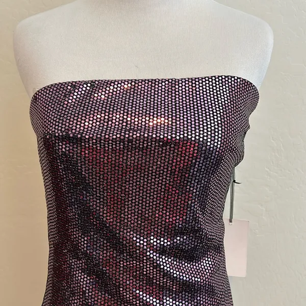Iris small sequin strapless bodycon dress - Image 2
