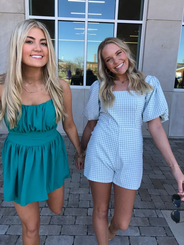 Green/Teal Romper Green Size 4 - Image 2