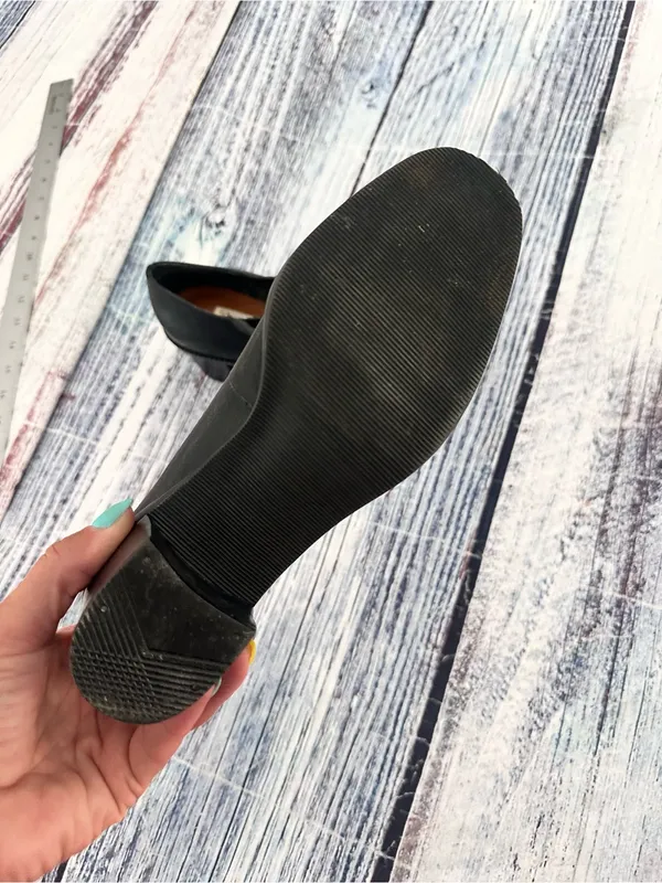 Vintage 90’s Croft & Barrow Classic Leather Black Mary Jane Heel Pumps - Image 6