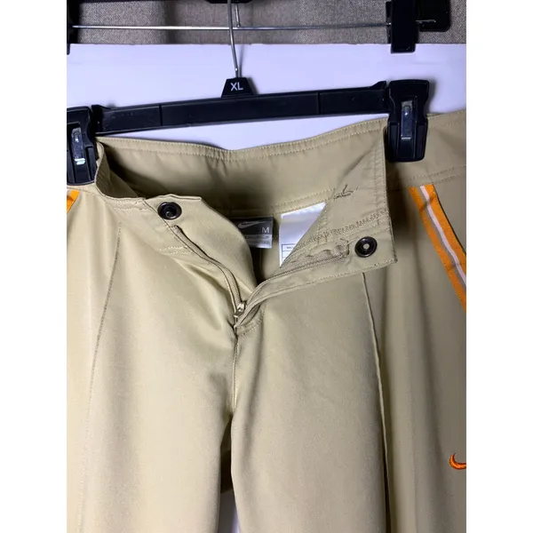 Nike Golf Pants Womens M Beige Khaki Orange Stripe Dri Fit Straight Leg - Image 9