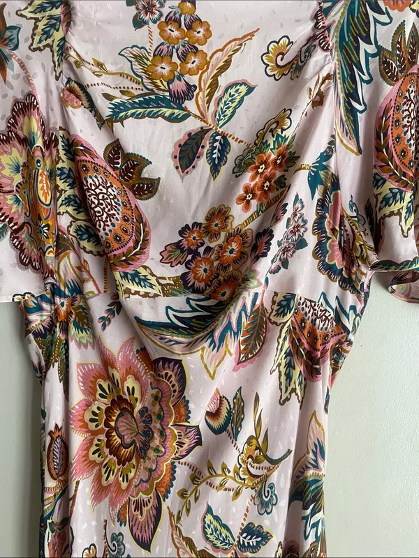 Kachel x Anthropologie Flutter-Sleeve Slip Dress Pink - Image 8