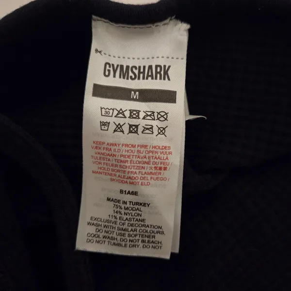 Gymshark Pause Waffle Knit Sports Bra Activewear Athleisure Black Medium - Image 4