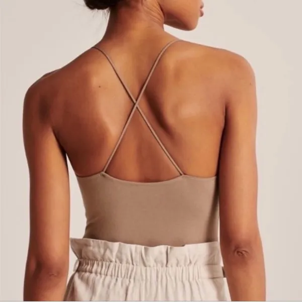Abercrombie & Fitch Soft‎ A&F Drapey Light Brown Bodysuit - Image 3