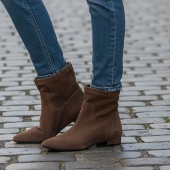 NWT JASON WU Genuine Leather Runway Style Side Zipper Boot Chocolate Brown 7 - Image 2