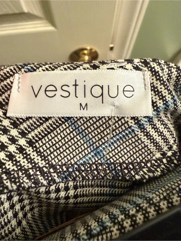 vestique Gray and Black Plaid Mini Skirt - Image 3
