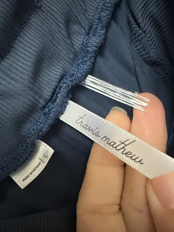 TRAVIS MATHEW Gray/Blue Drawstring Jogger Pants - Image 2