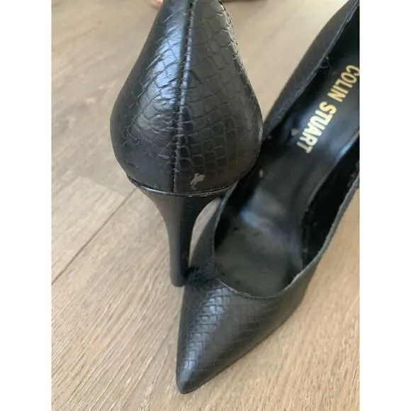 Colin Stuart‎ Heels, Black Croc Pattern, Size 5.5M - Image 2