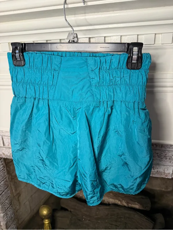 FP Movement by Free People Turquoise Smocked Waist Athletic Shorts - Image 3