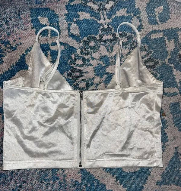 Cute White Going Out Top Size L - Image 5