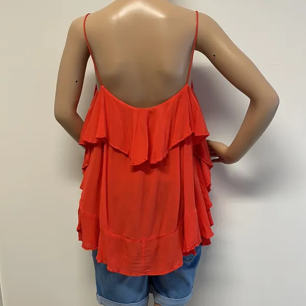 Free People Spaghetti Strap Ruffle Top - Image 5