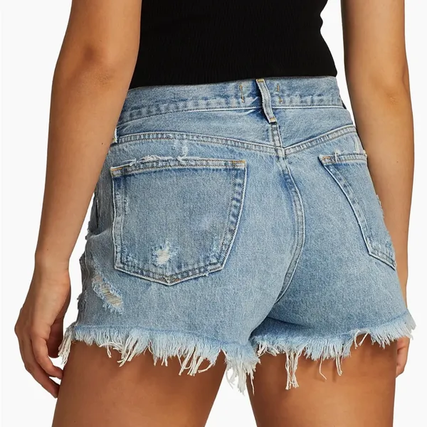 Agolde Parker Vintage Denim Cutoff Shorts - Image 2