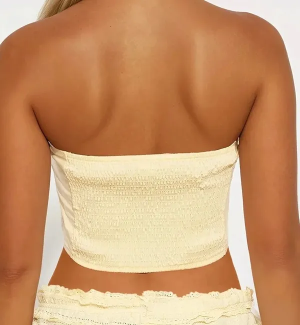 FashioNova Butter Yellow Corset - Image 2