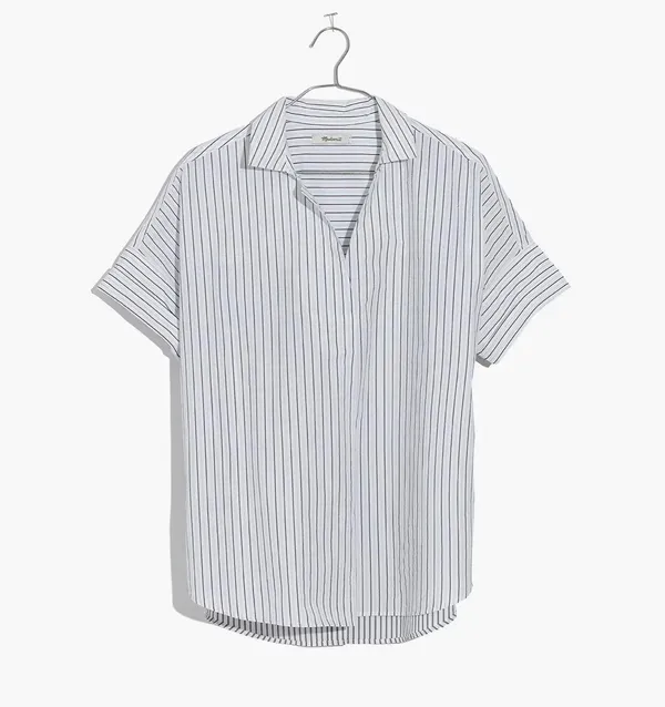 Madewell Courier Button-Back Shirt in Pure Stripe Size Small - Image 2