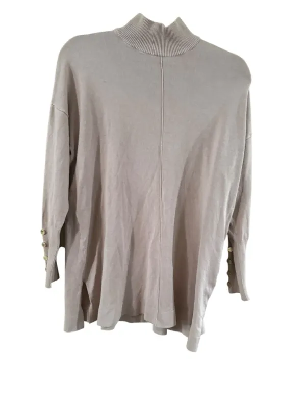 Women's Anne Klein Beige Mock Neck Sweater M - Image 8