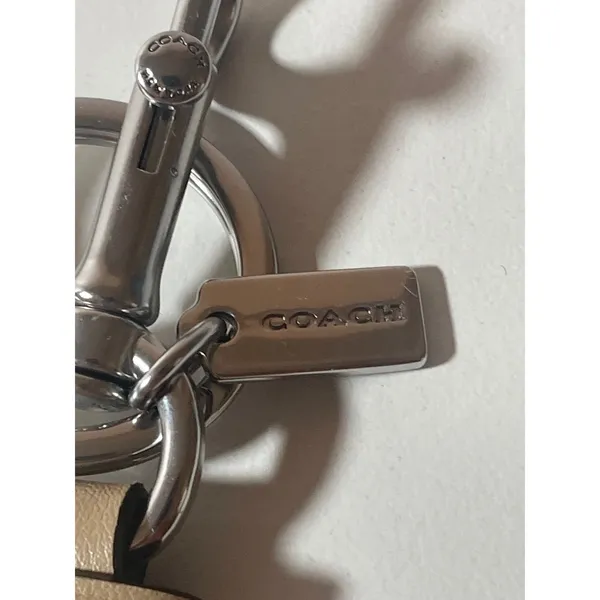 Coach Trigger Snap Keychain Yellow Lemon Leather Silver Hardware NYC - Image 7