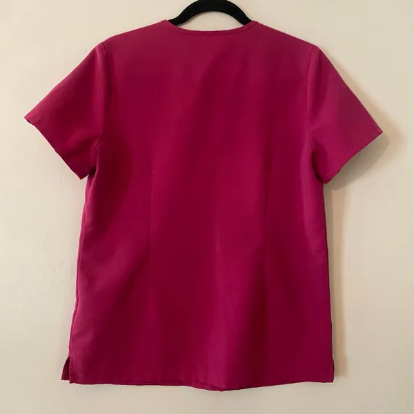FIGS Raspberry Sorbet Pink Casma Scrub Top Uniform Nurse Doctor Women size Small - Image 5